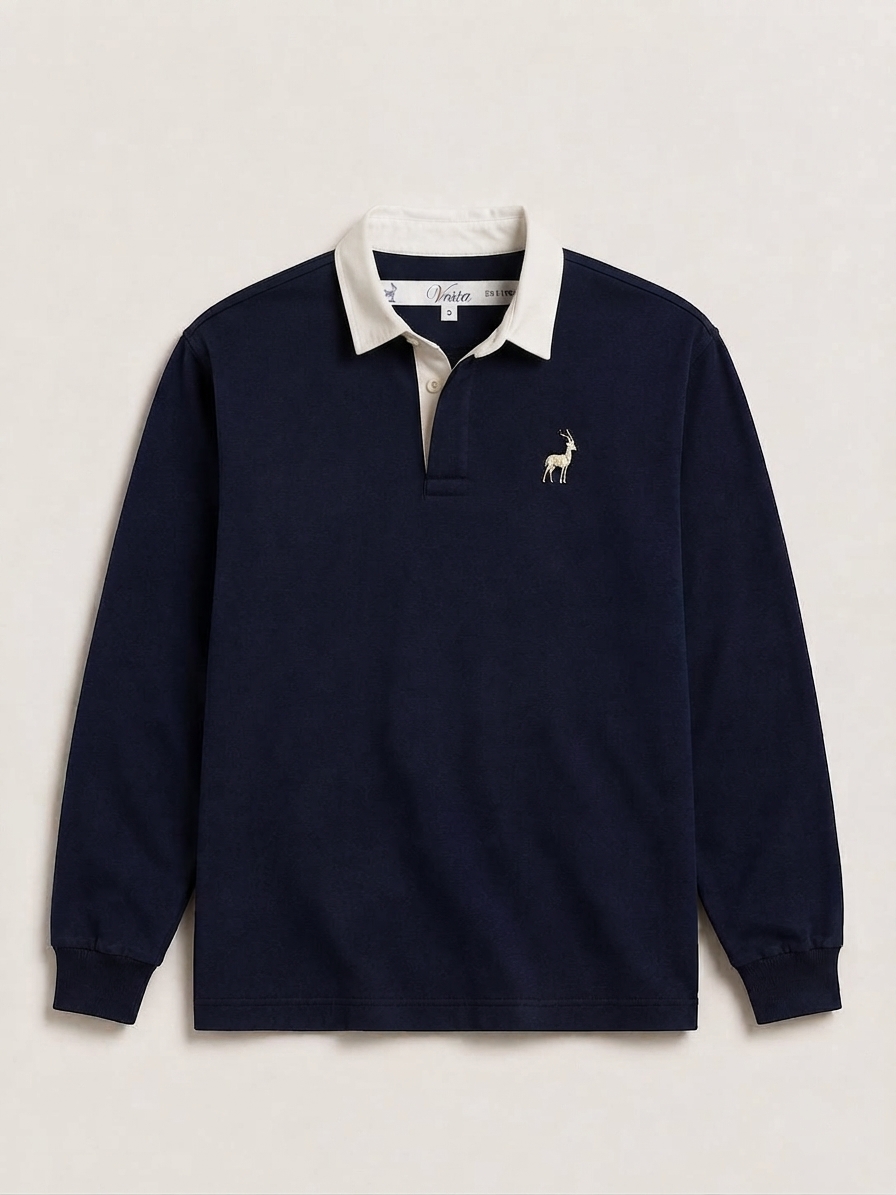 ESSENTIAL COLLAR POLO SWEATSHIRT
